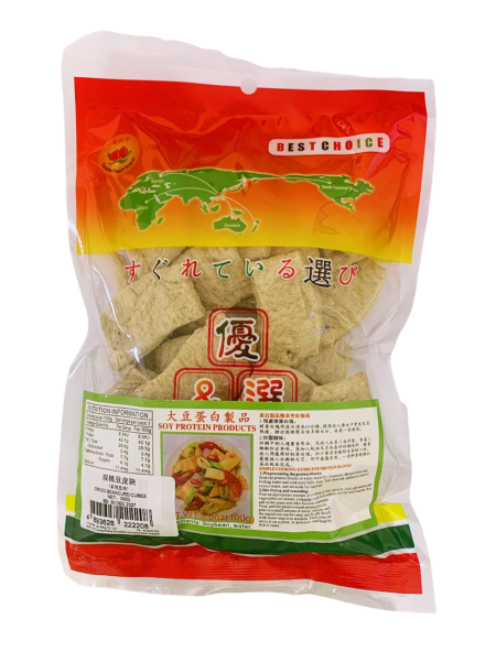 双桃豆皮块(素鲍鱼块)100G*100 DP DRIED BEANCURD CUBES