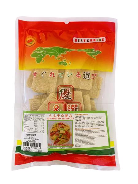 双桃豆皮饼(素虾饼)100G*37 DP DRIED BEANCURD CAKE