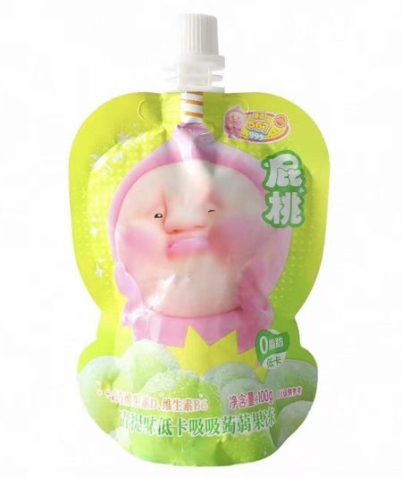 ZUO一下青提味低卡吸吸蒟蒻果冻(果汁型可吸果冻)100G*6*5 ZYX PT GREEN GRAPE FLA LOW-CALORIE KONJAC JELLY