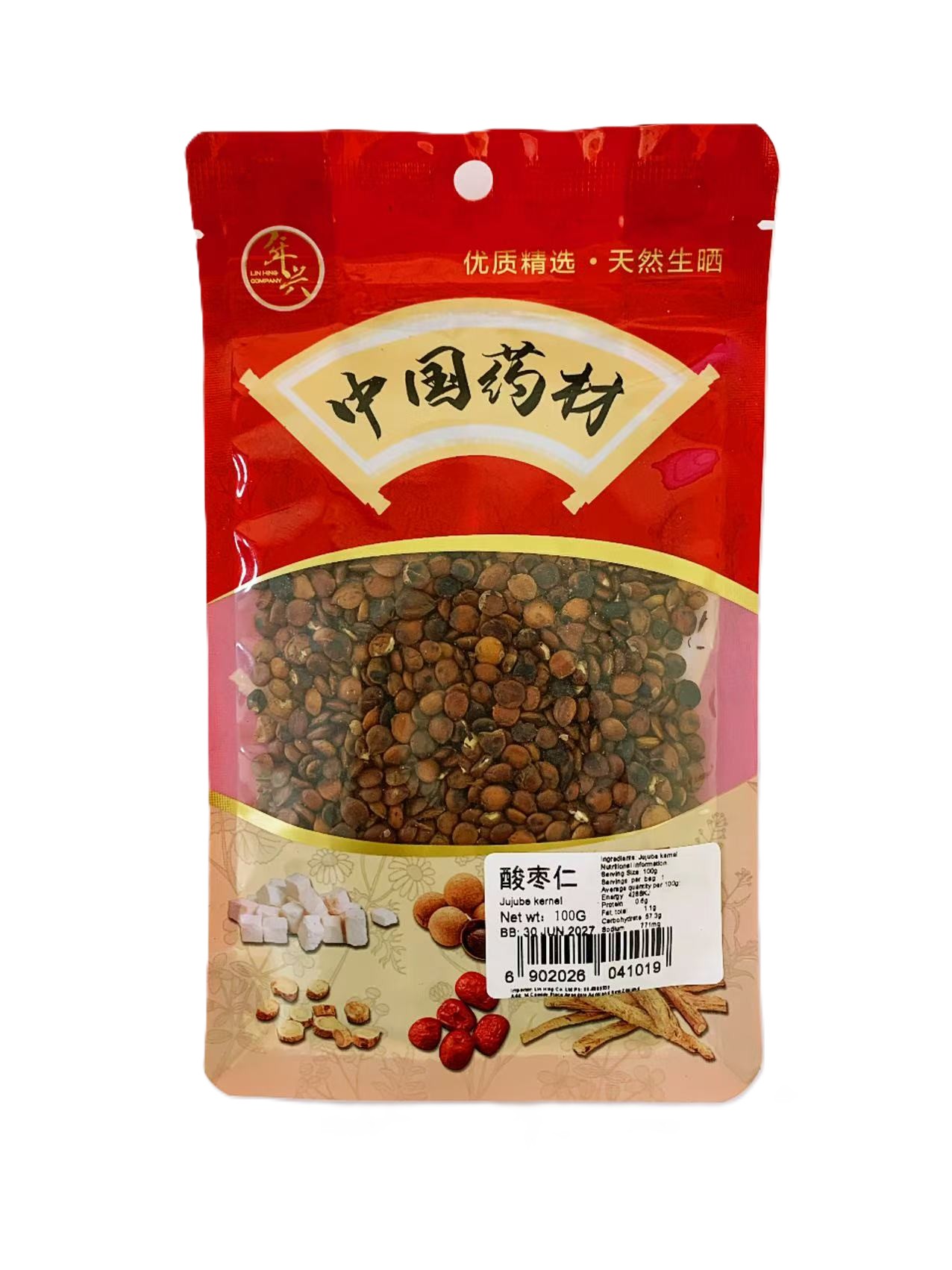 酸枣仁100G  LH DRIED JUJUBE KERNEL