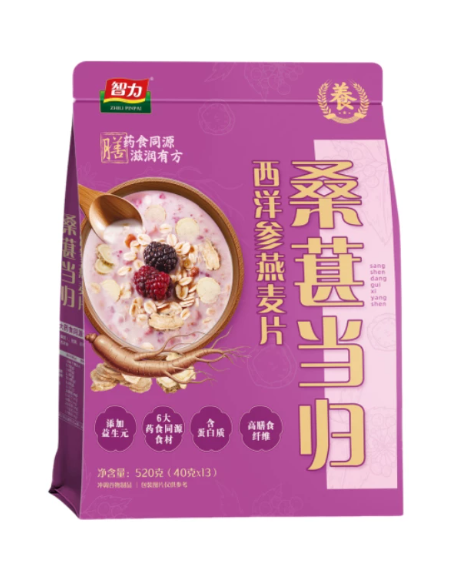 智力桑葚当归西洋参燕麦片520G*12 ZL MULBERRY ANGELICA AMERICAN GINSENG OATMEAL