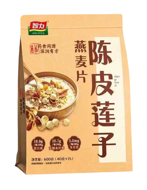 智力陈皮莲子燕麦片600G*12 ZL TANGERINE PEEL LOTUS SEED OATMEAL