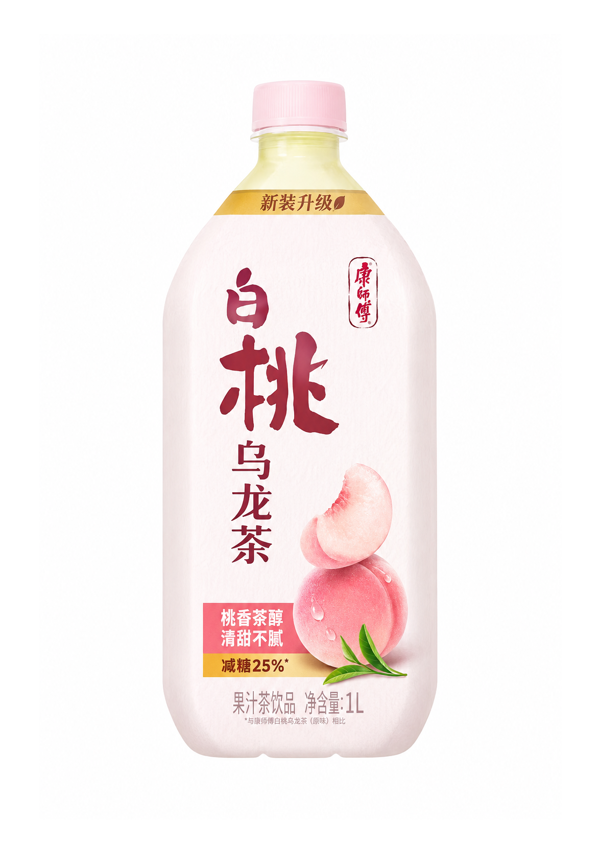 康师傅白桃乌龙茶1L*12 KSF WHITE PEACH OOLONG TEA 1L